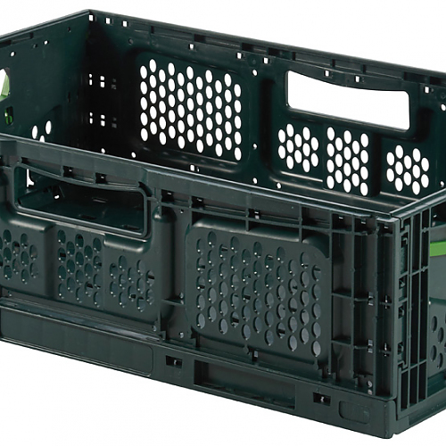 Collapsible container Green-Line GL6418, open sides, green