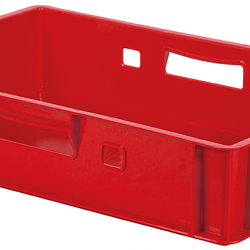 EURO meat container E1, red